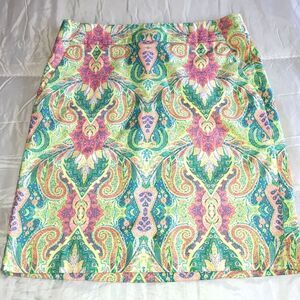 ‎Ann Taylor Madison Skirt Multicolored Paisley Print Size 00P
